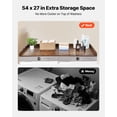 thumbnail image 3 of VEVOR Washer Dryer Countertop, 54 x 27.5 in Wooden Washer and Dryer Topper with Edge & 2 Hooks, Water-Resistant Laundry Machine Topper for Laundry Closet Pantry Counter Organization and Storage,Brown, 3 of 9