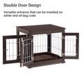 thumbnail image 5 of unipaws Furniture Style Dog Crate End Table with Cushion, Wooden Wire Pet Kennels with Double Doors, Small Dog House Indoor Use Small Espresso, 5 of 7