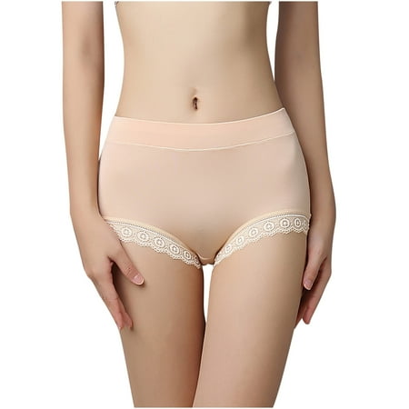 

Dadaria Women Underwear Women Large Underwear Medium High Waist Middle-Aged Underwear Beige XL Women