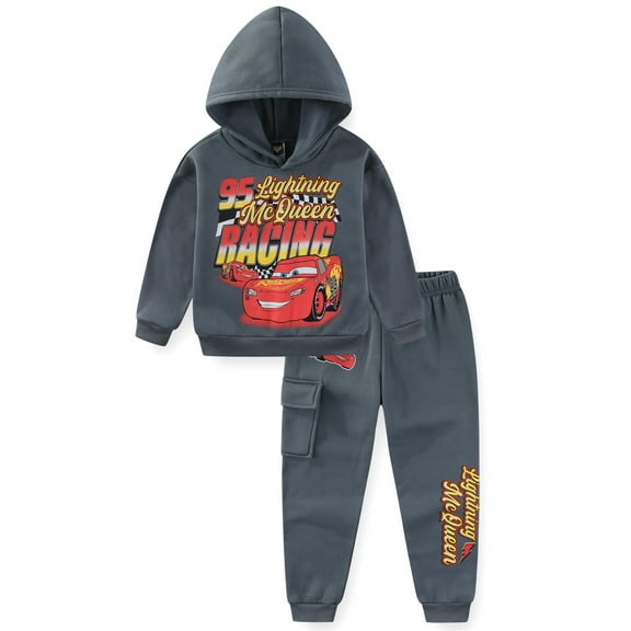 Disney Cars Lightning McQueen Hoodie and Pants Set (Boys), 2 Piece Set, Sizes 2T-7
