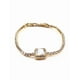 thumbnail image 1 of Pulsera para mujer de oro laminado brillosa con piedra blanca, 1 of 7
