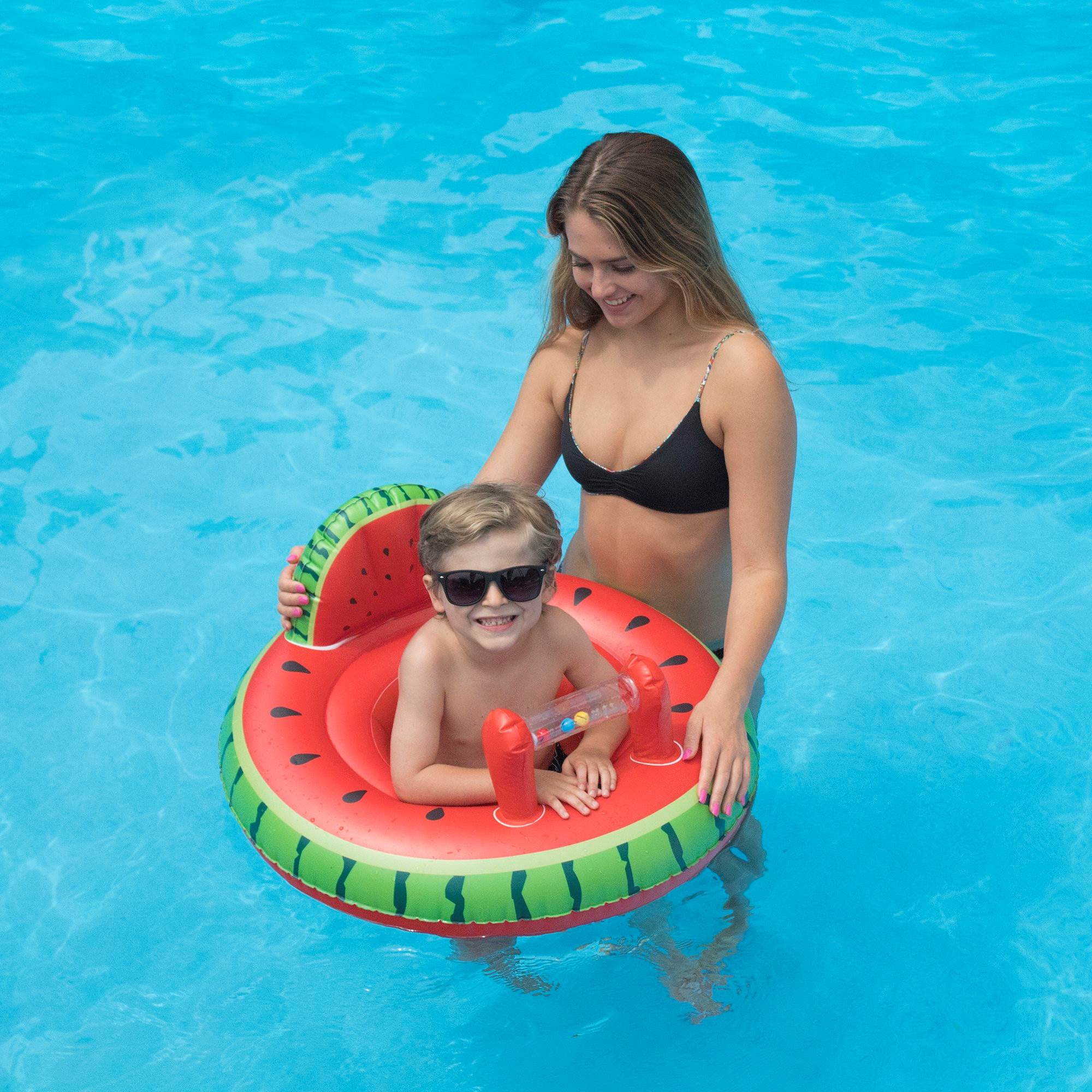 Swimline Watermelon Baby Seat Pool Inflatable Ride-On, Red, Green - image 5 of 5