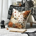 thumbnail image 6 of Sm:)e Ghost Pumpkin Maple Leaf Halloween Pillow Covers 18x18 Inch Set of 2, Cushion Covers for Sofa Home Decor, 6 of 6