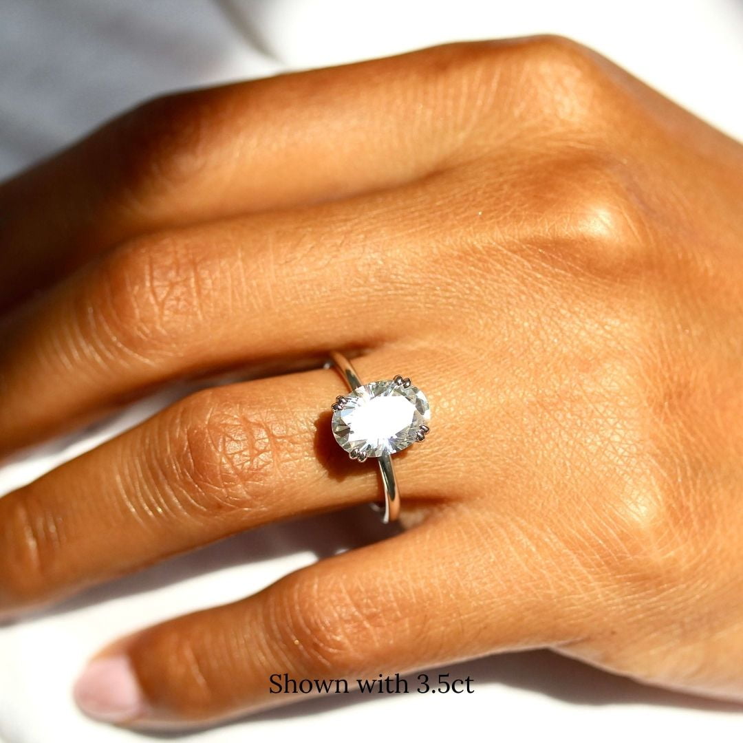 Kiva Jewel 1.88 Ct Marquise Cut Lab Created Diamond Engagement Ring for Women - 14K White Gold Over Ring - Solitaire Gift for Her - Exquisite Women's Jewelry - Rings for Women Forever Bride