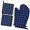 Blue and Black Checkered Pattern, variant on Orange and White Checkered Pattern 2 Pack Oven Mitts Pot Holders Set, Kitchen Insulation Gloves with Hanging Loops, Stain Resistant Gift Ideas for Holiday Birthday Gifts