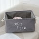 thumbnail image 1 of Cesta de tela plegable para almacenamiento, organizador de tela gris y rosa con asas | Material suave y duradero | Cesto multiusos para ropa, juguetes y ropa | Contenedor de almacenamiento para, 1 of 6