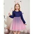 thumbnail image 6 of Arshiner Toddler Girls V Back Tutu Dress Tulle Puff Long Sleeve Wedding Birthday Party Fall Toddlers Dresses, 6 of 6
