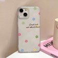thumbnail image 3 of Funda de teléfono con flores para iPhone 16 Pro, funda trasera de piel sedosa delgada translúcida para iPhone 15 13 11 12 14 Pro Max 13 Mini 16 Plus, 3 of 5