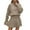 Khaki, variant on Knitted Skirt Set Womens 2 Pieces Fall Dresses For Women Long Sleeve High Neck Sweaters Top Mini Skirt Knit Casual Outfits Solid Color