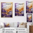 thumbnail image 4 of Designart "Gold Purple Fractal I" Abstract Floater Framed Wall Art Print, 4 of 7
