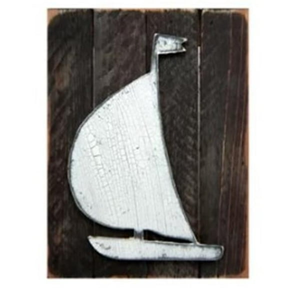 Designocracy 98524-12 Sailboat Art on Board Wall Decor