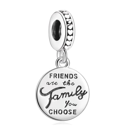 925 Sterling Silver Charm for Bracelets Friend is Fmaily Dangle Charms Women Bracelet Charm