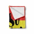 thumbnail image 2 of Saying Soft Flannel Fleece Blanket, Rastafarian Design Just Relax Message on Vermilion Yellow and Green Stripe Backdrop, Cozy Plush for Indoor and Outdoor Use, 70" x 90", Multicolor, by Ambesonne, 2 of 6