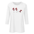 thumbnail image 4 of Amidoa White Tops for Women 2025 Ugly Christmas 3/4 Sleeve Funny Blouses Graphic Boat Neck T-Shirt T Shirts for Women M, 4 of 4