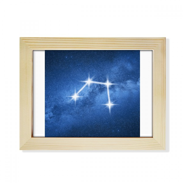 Inteligente, hermosa, afortunada. Escritorio de madera Arte Pintura 6x8 pulgadas marco de foto foto