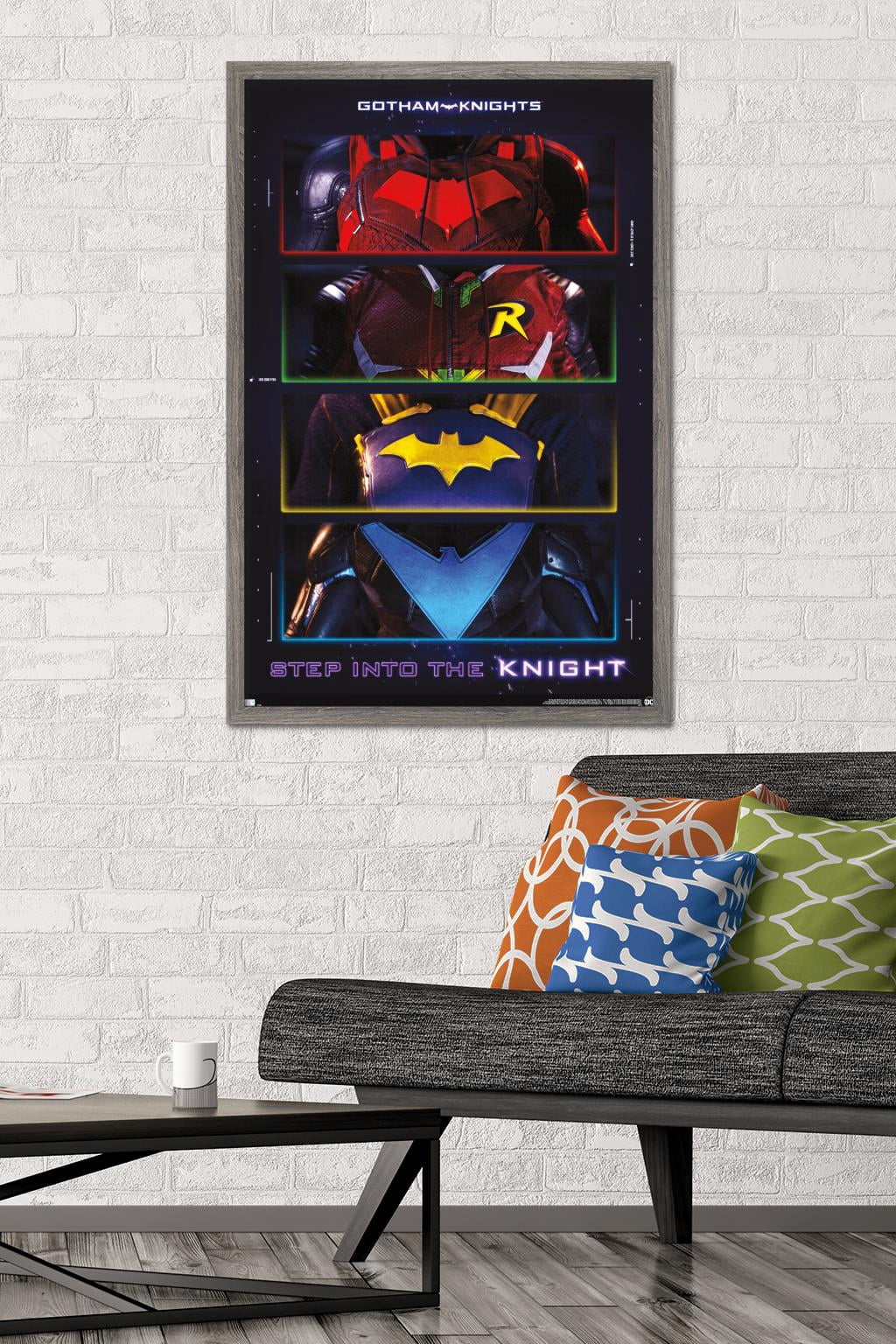 DC Comics Gotham Knights - Chest Emblems Wall Poster, 22.375" x 34" Framed