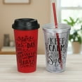 thumbnail image 3 of Avon 33537513 6.75 in. Inspirational Accents Tumbler & Travel Mug Set, Red & Black, 3 of 3