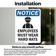 thumbnail image 3 of (2 Pack) Employees Must Wear Hard Hats Sign, 3 of 7