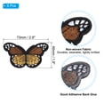 thumbnail image 2 of Uxcell 5 Pcs Parche de mariposa para planchar, 2.9"Lx1.8"W, caqui, 2 of 6