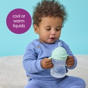 b.box Sippy Cup with Weighted Straw for Toddlers, Leakproof, 8oz - Pistachio