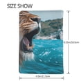 thumbnail image 3 of Pofeuu Ice Blue Coastal Lion Print Travel Document Organizer Passport Holder Men Women for Family (6.5 in x 4.5 in),Wallet Holder Credit Card Clutch Bag Case, 3 of 5