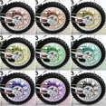 thumbnail image 4 of Protector de radios de rueda, 36 Uds., llantas de Motocross, pieles, Kit de envolturas protectoras para motocicleta todoterreno, color azul cielo, 4 of 6
