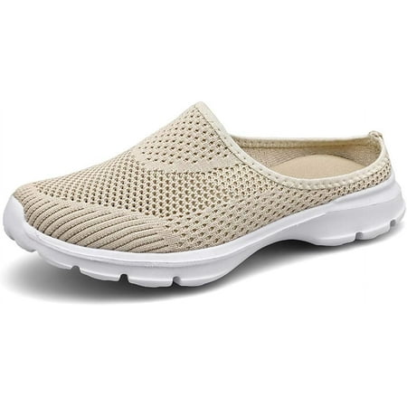 

FAIAI Womens Breathable Mesh Walking Mules Sneakers Open Back Slip On Shoes-41