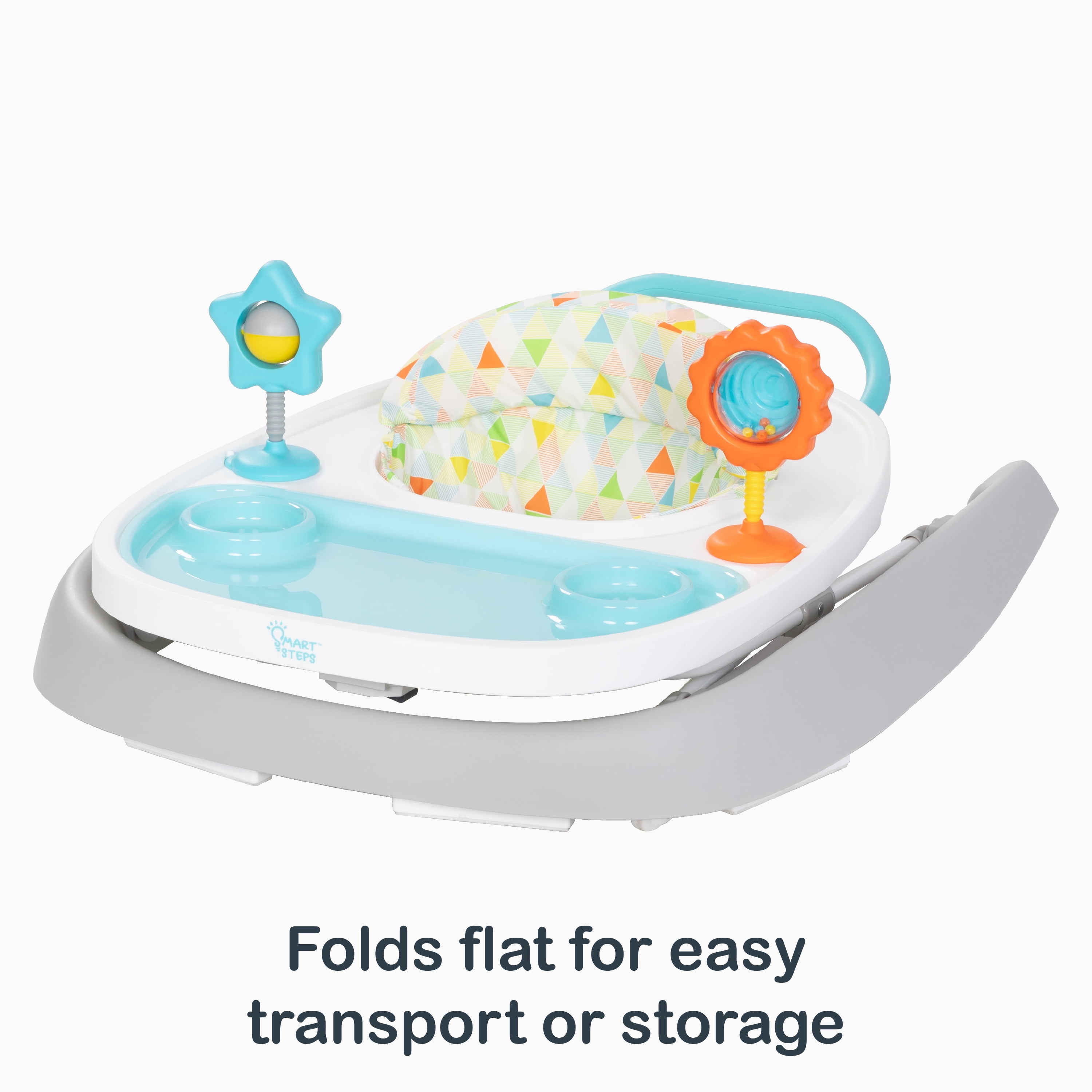 Smart Steps 3-in-1 Dine N' Play Feeding Walker With Interactive Toys, Baby Trend Harmony Fun Green