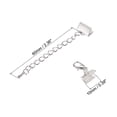 thumbnail image 2 of Unique Bargains 20Sets Ribbon Crimp Clamp Ends with Lobster Claw Clasps & Chain 10mm Silver Tone, 2 of 7