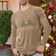 thumbnail image 1 of Blusas y camisas de manga larga con cuello redondo para hombre, deportivas, fitness, hogar, pijamas navideños estampados, camiseta de manga larga con cuello redondo, blusa de poliéster para hombre, 1 of 4