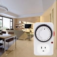 thumbnail image 3 of sweethay Temporizador mecánico enchufable de 24 horas Lámparas Ventiladores Salida de sincronización eléctrica de Navidad Adaptadores de corriente, 3 of 6