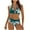 Green, variant on WREESH Womens Two Piece Swimsuit Bikini Sets High Waisted Bikini Retro Printed Swimsuit Set Swimsuit Beach Skirt Set Split Swimsuit Set Bathing Suit Green