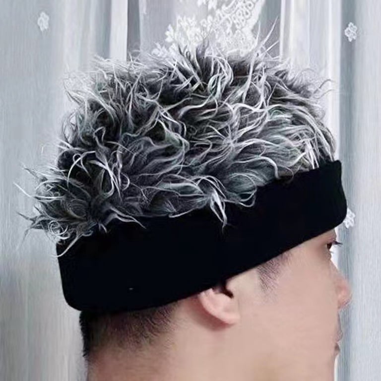 Xinwanna Novelty Fake Hair Visor Hat for Men Adjustable  display picture 3