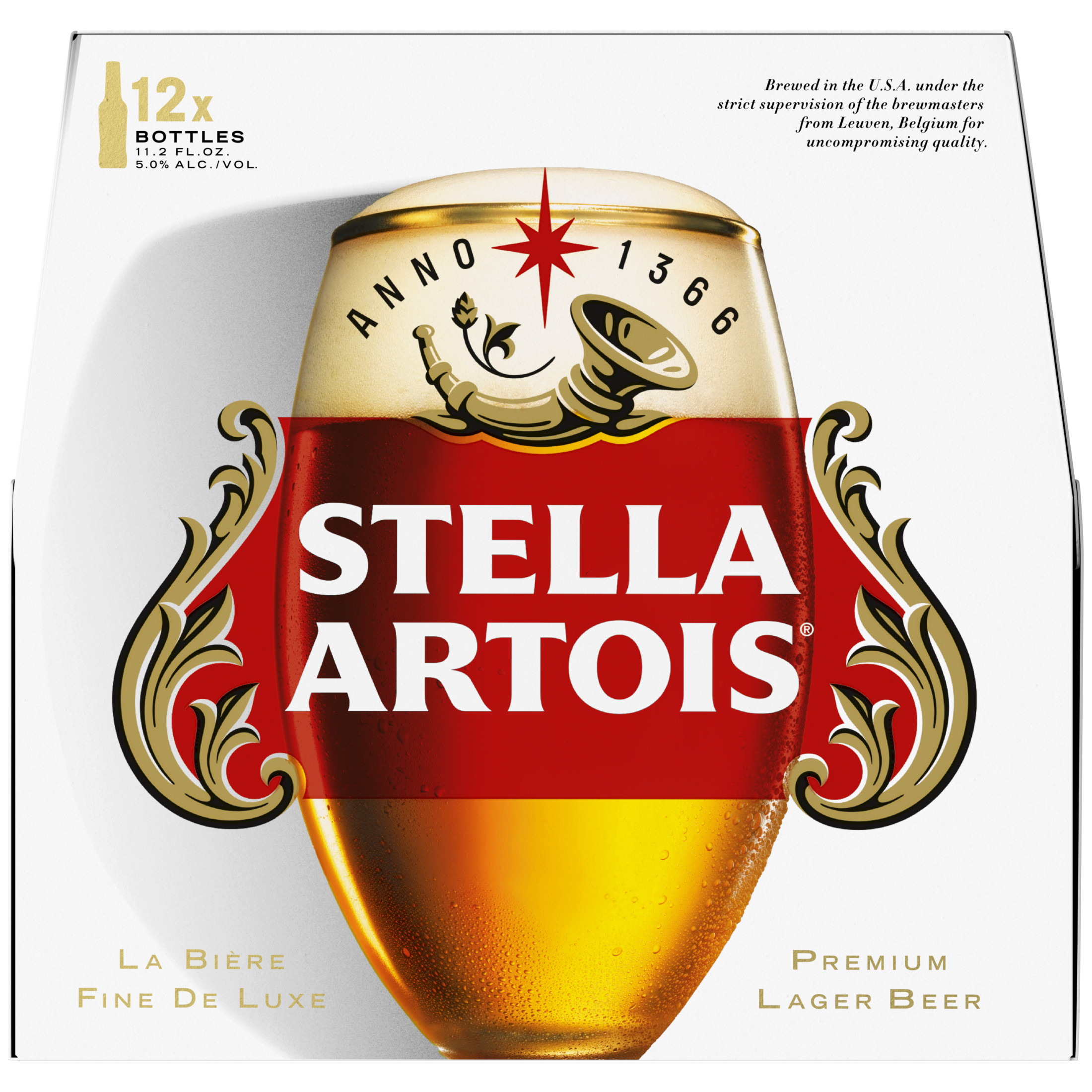 Stella Artois Lager, 12 Pack, 11.2 fl oz Glass Bottles, 5% ABV, Domestic Beer - image 3 of 13