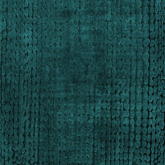 Ahgly Company Machine Washable Indoor Square Abstract Turquoise Blue Modern Area Rugs, 7' Square