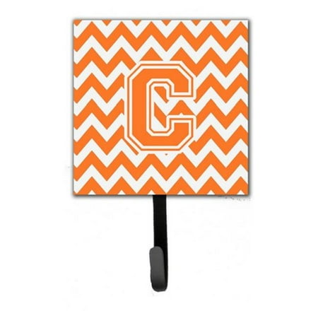 

Letter C Chevron Orange & White Leash or Key Holder