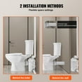 thumbnail image 6 of VEVOR Macerating Toilet System with Powerful 800W Macerator Pump, Rear Discharge and Upflush Toilet For Basement, Dual Flush Water Disposal, Macerating Toilet System Kit with 4-Inlet, Space Saving, 6 of 9