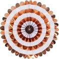thumbnail image 5 of Rose Gold and White Paper Foil Fans Party Decoration, 3 Count by Way to Celebrate, 5 of 7