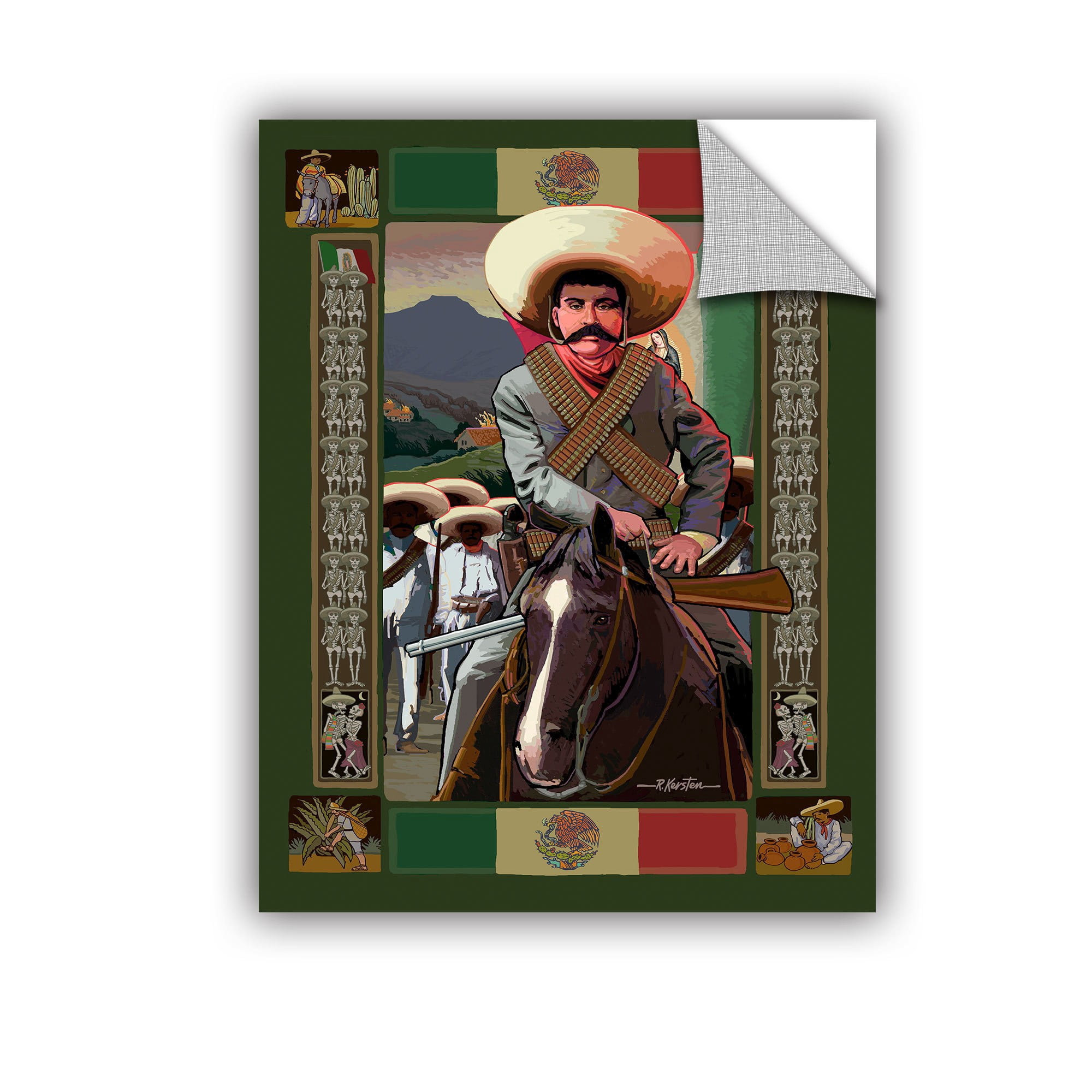 ArtAppealz Rick Kersten "Zapata" Removable Wall Art