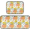 thumbnail image 7 of SKYSONIC Pumpkins Yellow Flowers Kitchen Rugs 2 Pieces, Fall Autumn Floor Mat Room Area Rug Washable Carpet Perfect for Living Room Bedroom Entryway, 7 of 7