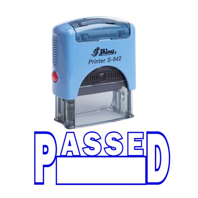 PASSED Self Inking Rubber Stamp Custom Shiny Office Stationary Stamp