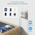 thumbnail image 3 of Adaptador de corriente TESSAN Italy Travel con 4 tomas y 3 puertos USB, 3 of 6