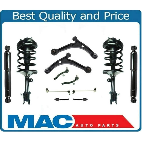 Fits 06-08 Pilot All Wheel Drive Front Struts Shocks Control Arms Tie Rods Links