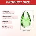 thumbnail image 2 of Uxcell K9 Cristales Colgantes en Forma de Gota, Paquete de 12, Prismas de 28 mm para Lámparas de Artesanía y Decoración, Verde Claro, 2 of 7