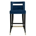 thumbnail image 5 of TOV Furniture Hart Navy Velvet Counter Stool with Gold Tipped Legs, 5 of 6