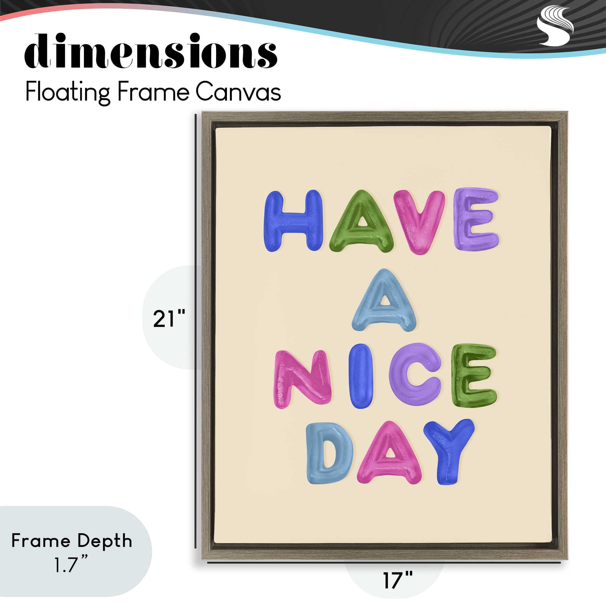 Stupell Industries Have a Nice Day Gummies Brown Framed Floater Canvas Wall Art, design by LISH Creative