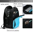 thumbnail image 4 of Balery Sky Blue Glitter Print USB Charging Backpack for Men and Women - Water-Resistant, Anti-Theft Laptop Backpack with USB Port for Travel, Work, School, and College, 4 of 7