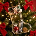 thumbnail image 5 of LEFXSMR Transparent Christmas Stockings, 3.93" Embossed Hanging Christmas Stocking, Stockings Christmas Decorations for Party Supplies Kids Gifts, 5 of 7
