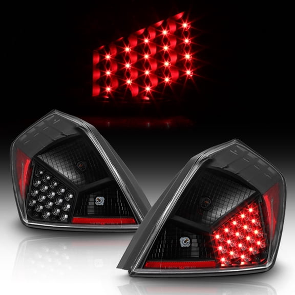 For 2007-2012 Altima 4-Door Sedan Black LED Tail Lights Brake Lamps Left Right