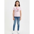 thumbnail image 2 of The Powerpuff Girls x Hello Kitty Besties for Life Girl’s Graphic Pointelle Knit Crewneck Tee with Short Sleeves, Sizes 4-16, 2 of 9